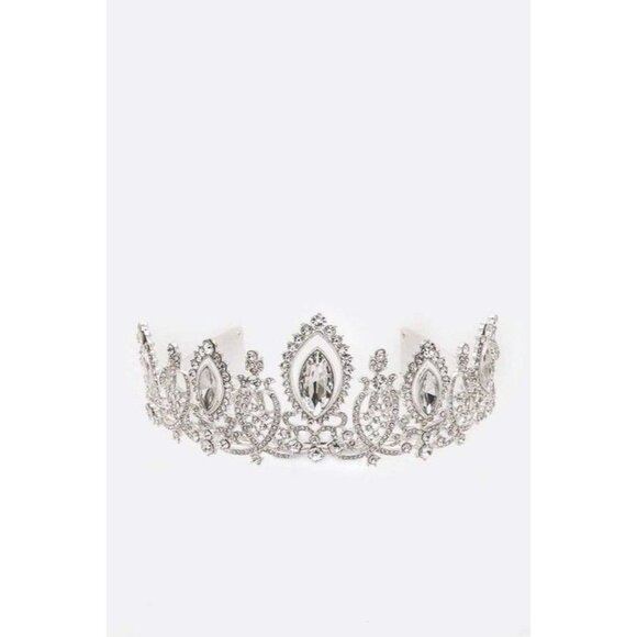 Crystal Statement Tiara - Pink white main image 4